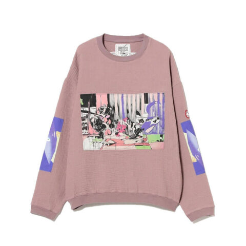 CAV-EMPT-Warm-CRV Gauze Crew Neck Sweater – Purple (1)