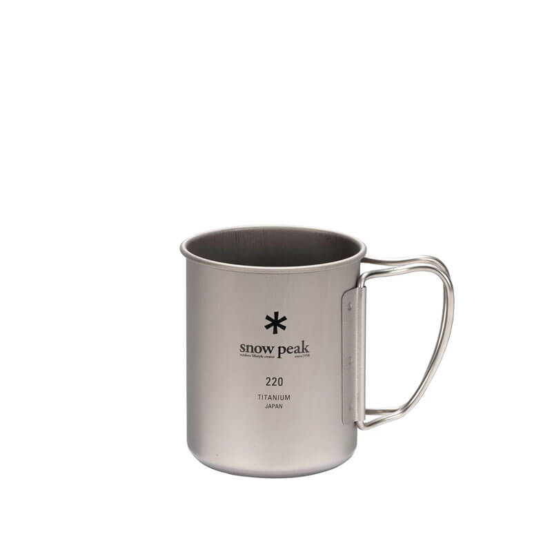 SNOW PEAK Titanium Single Wall Mugs 220ml