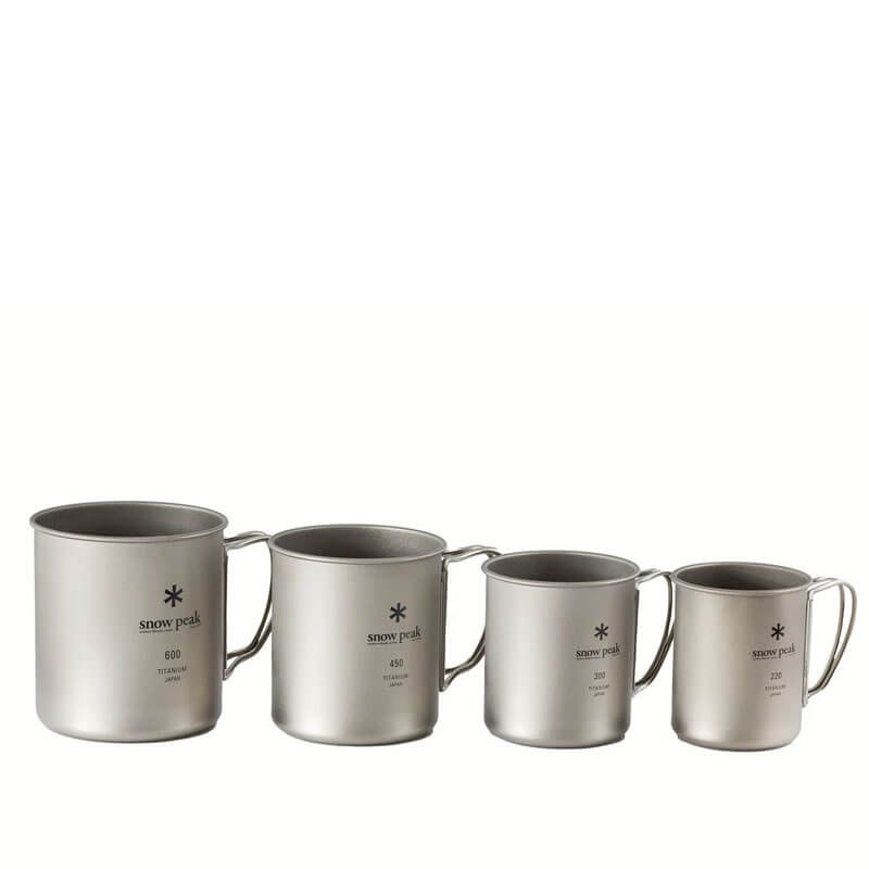 SNOW PEAK Titanium Single Wall Mugs 220ml