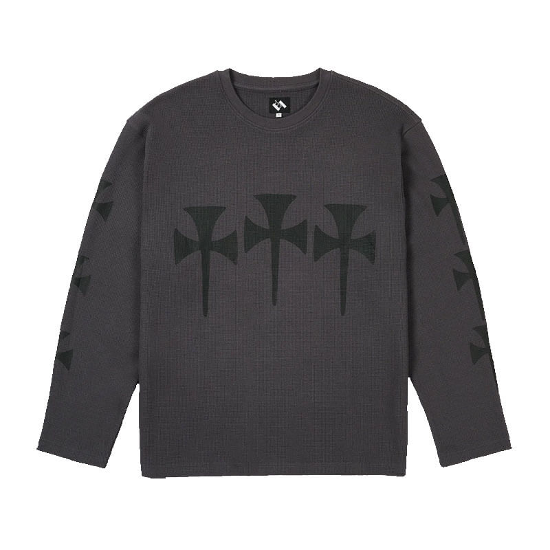 TTT Three Cross Waffle LS