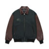 THEROOM | WACKO MARIA Leather Varsity Jacket - Green