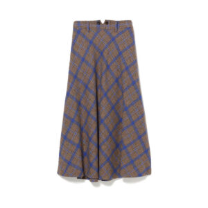 BEAMS BOY Check Long A-line Skirt