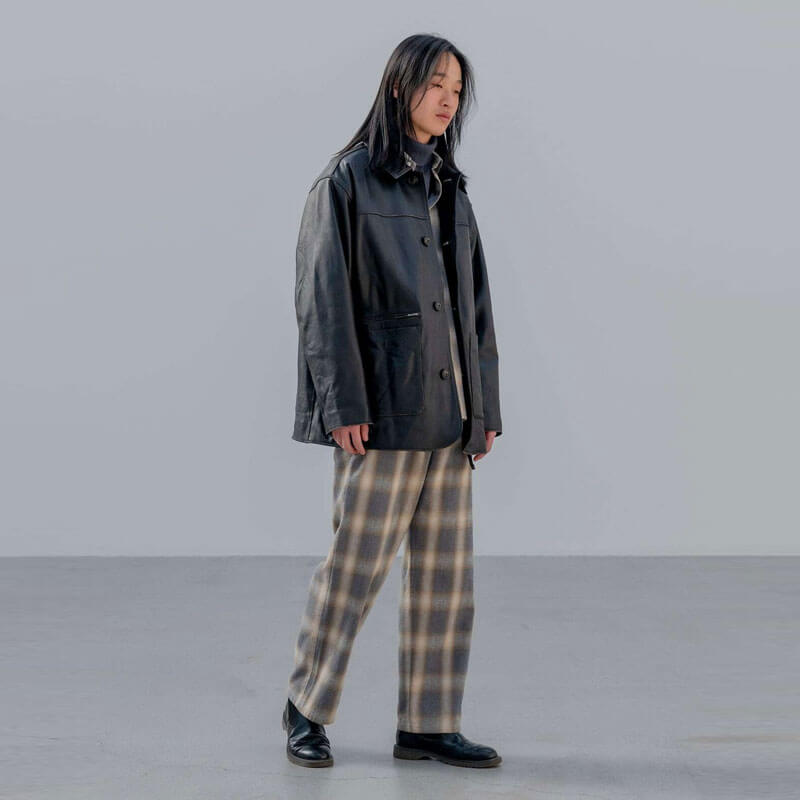 UNIFORM EXPERIMENT Leather Car Coat