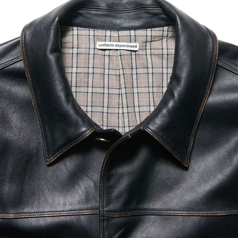 UNIFORM EXPERIMENT Leather Car Coat