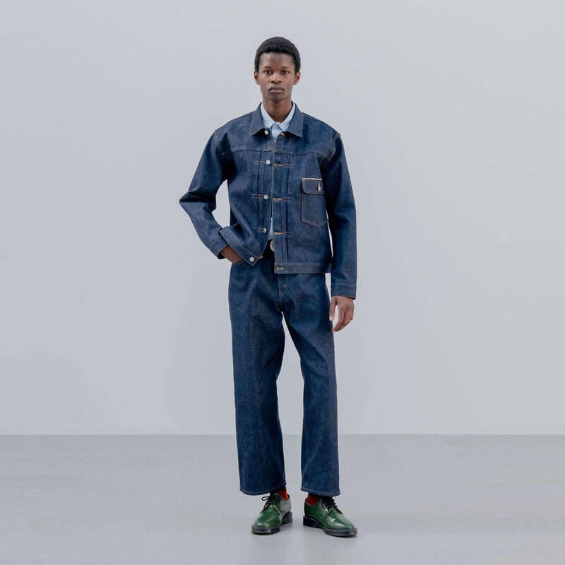 UNIFORM EXPERIMENT Rigid Denim Trucker Jacket